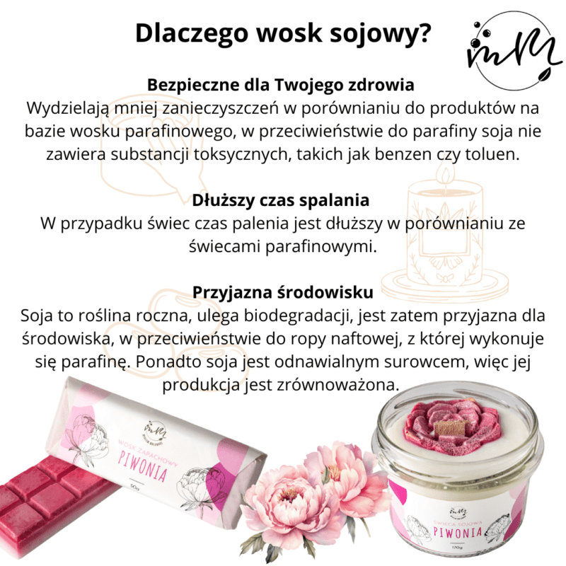 Wosk sojowy Piwonia