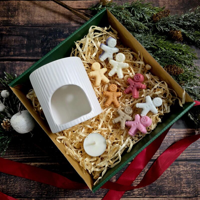 PROMOCJA Zestaw prezentowy 4 kominek zapachowy i 8 mini wosków ludzików