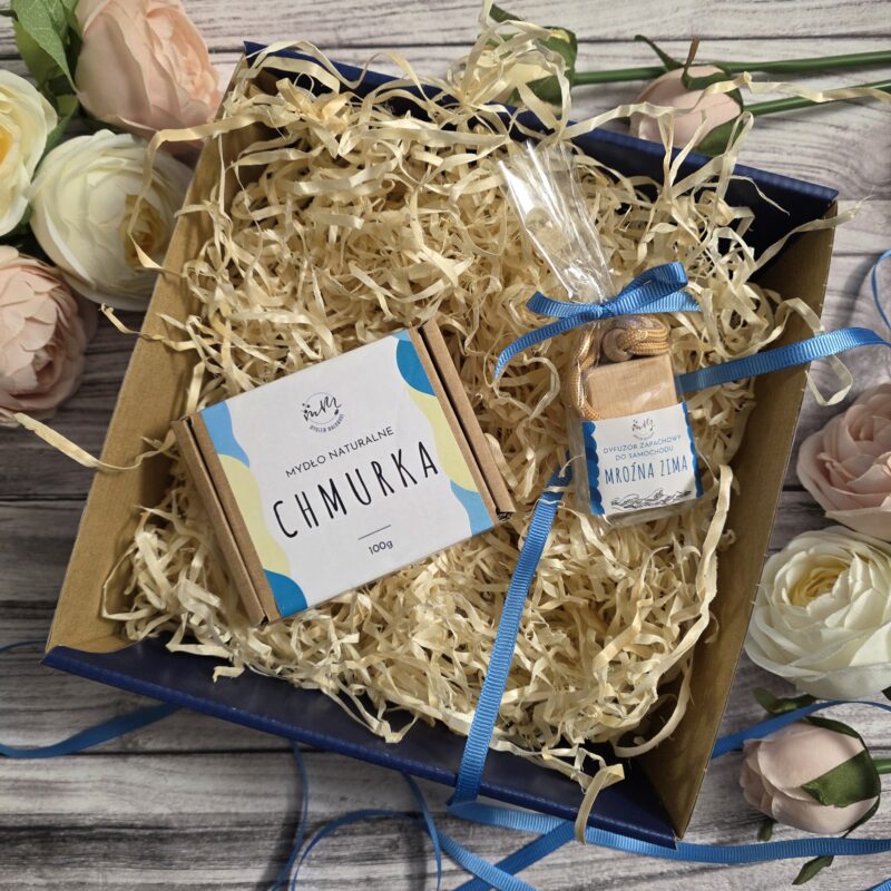 Zestaw Dzień Dziadka "Świeżość poranka" - mydło naturalne i dyfuzor zapachowy do samochodu