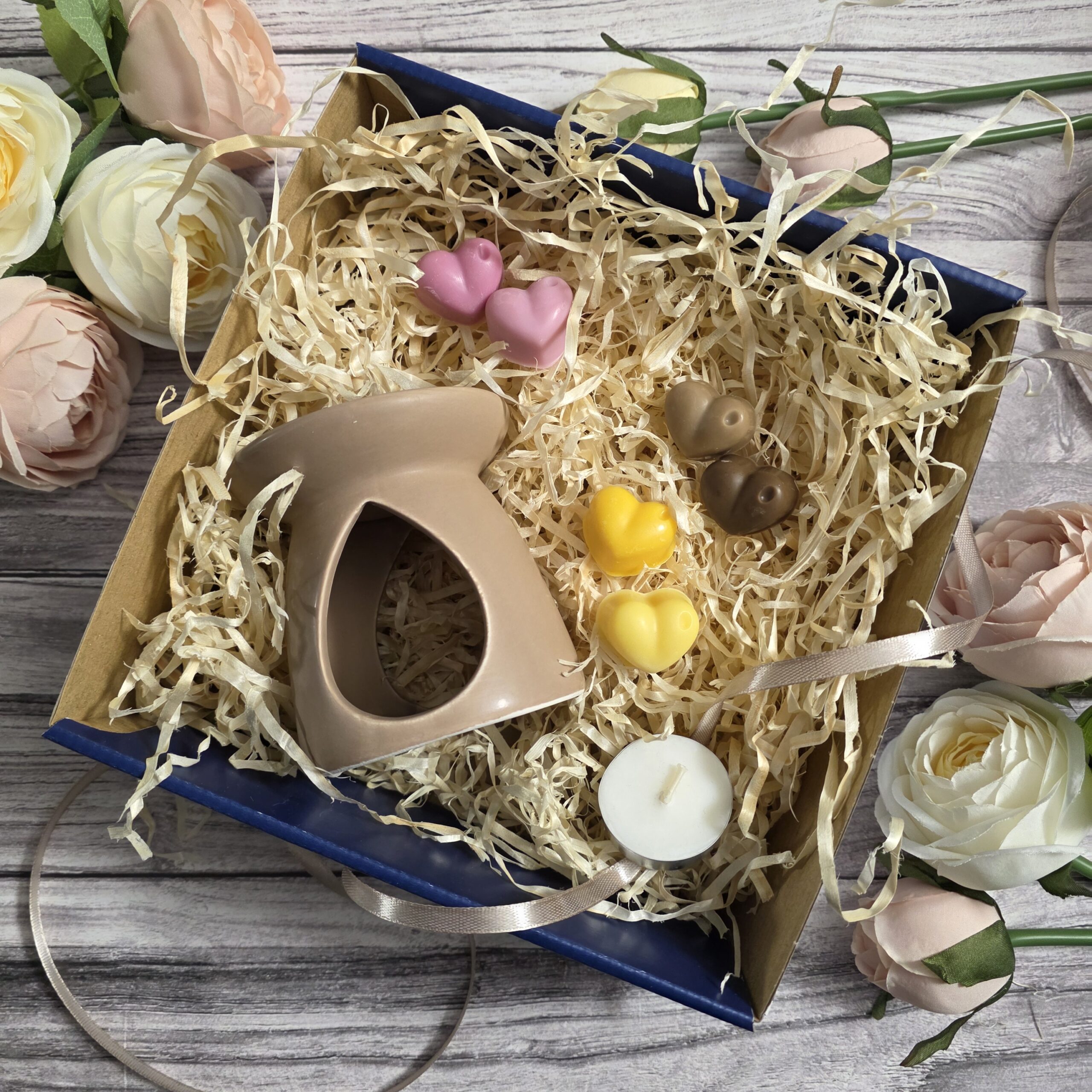 Zestaw Dzień Babci Serduszka Uniwersalny - Kominek i 6 mini wosków