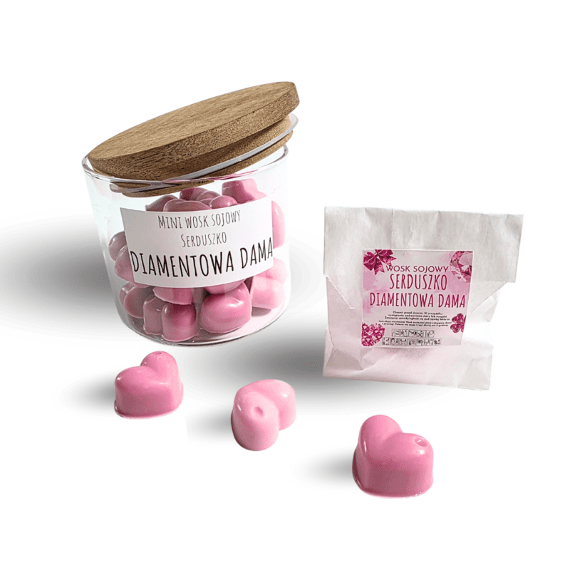 Mini wosk sojowy Serduszko Diamentowa Dama 1szt - 6g