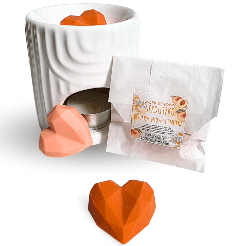Mini wosk sojowy Serduszko Brzoskwiniowa Chmurka 1szt/3szt x 9g