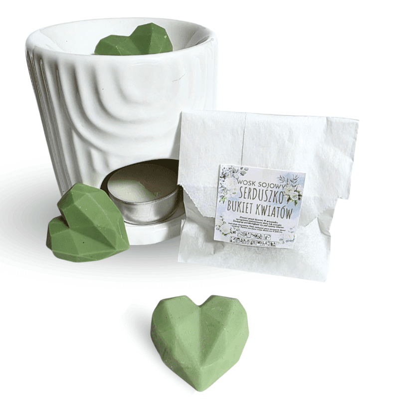 Mini wosk sojowy Serduszko Bukiet Kwiatów 1szt/3szt x 9g
