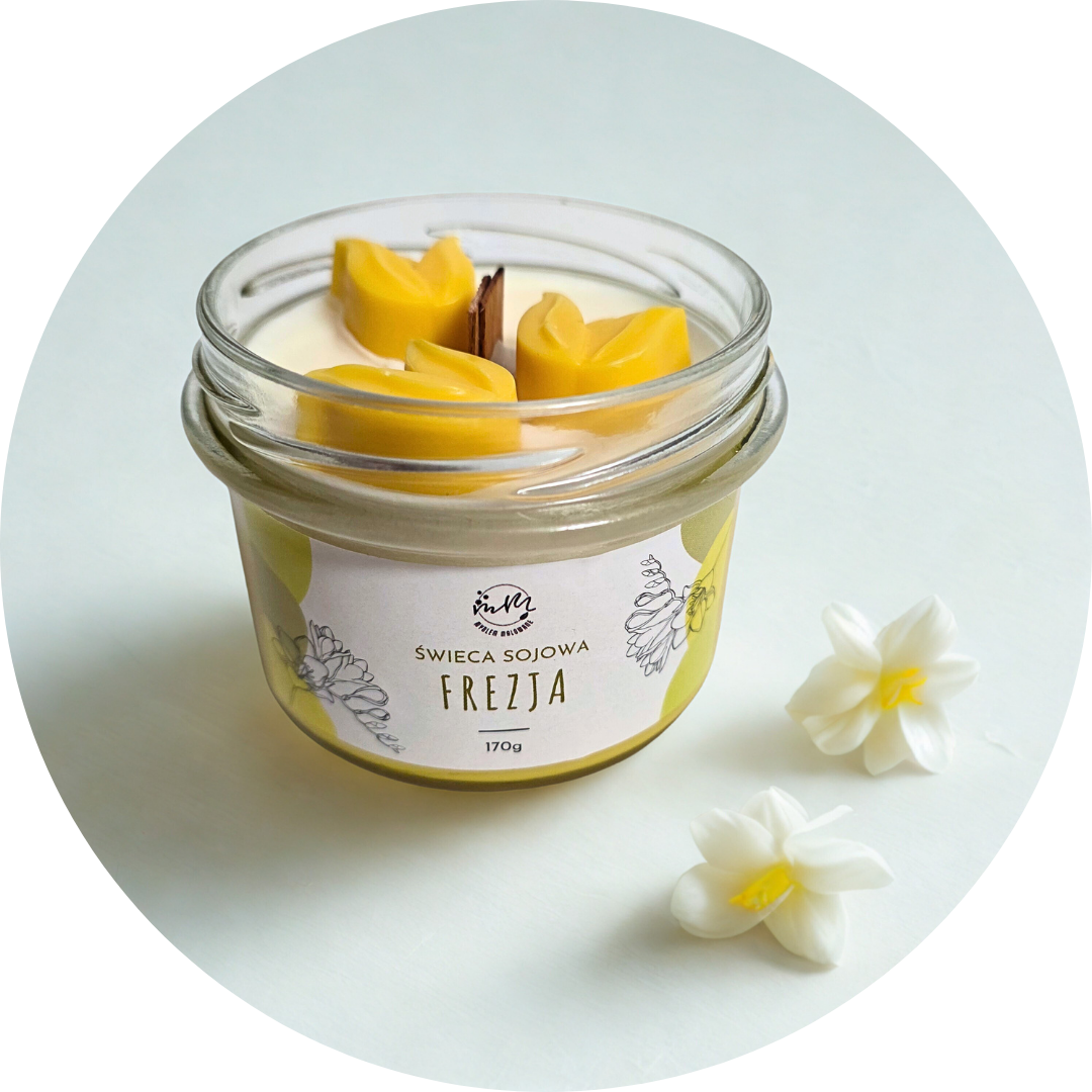 WIELKI POWRÓT! Świeca sojowa Frezja - 3 warianty