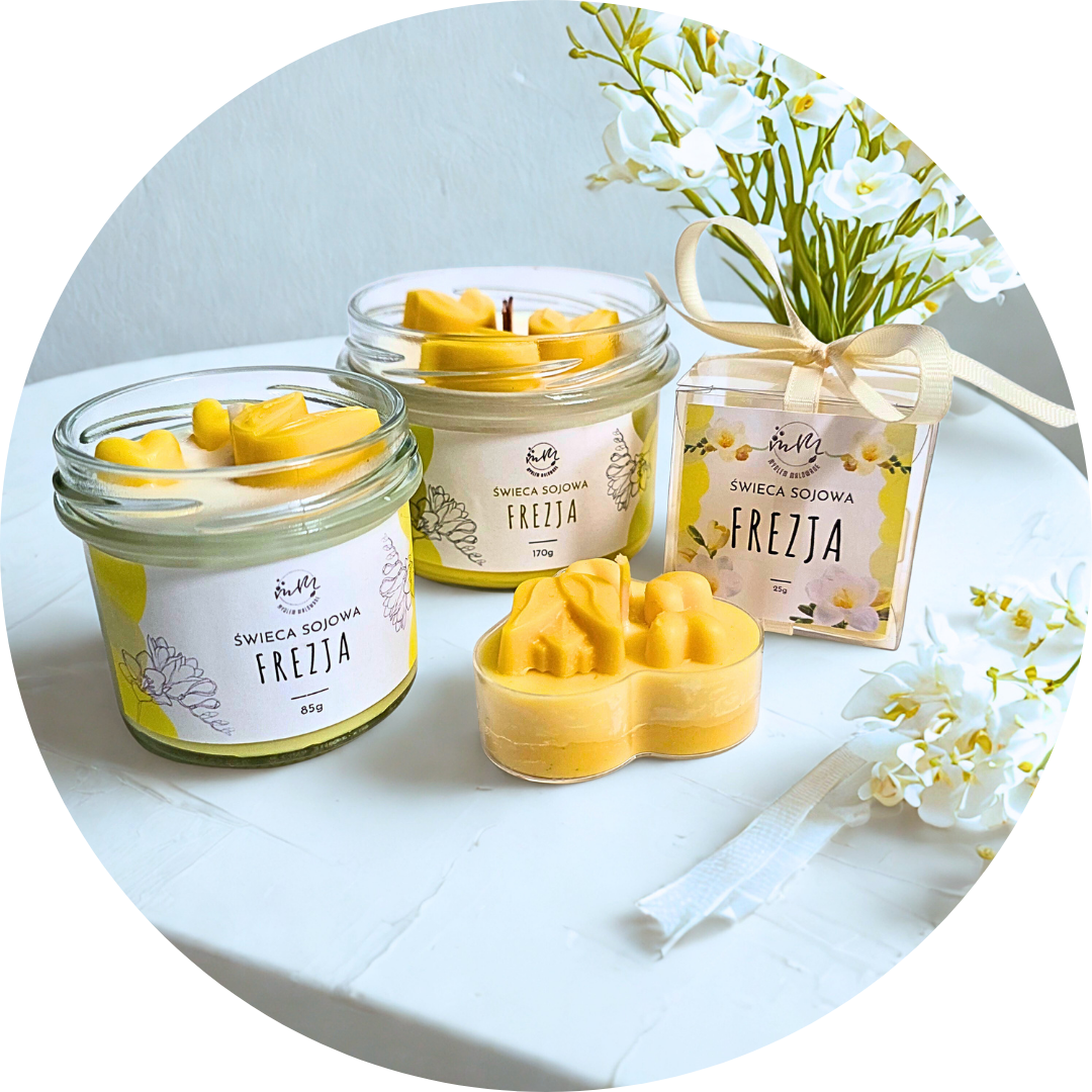 WIELKI POWRÓT! Świeca sojowa Frezja - 3 warianty