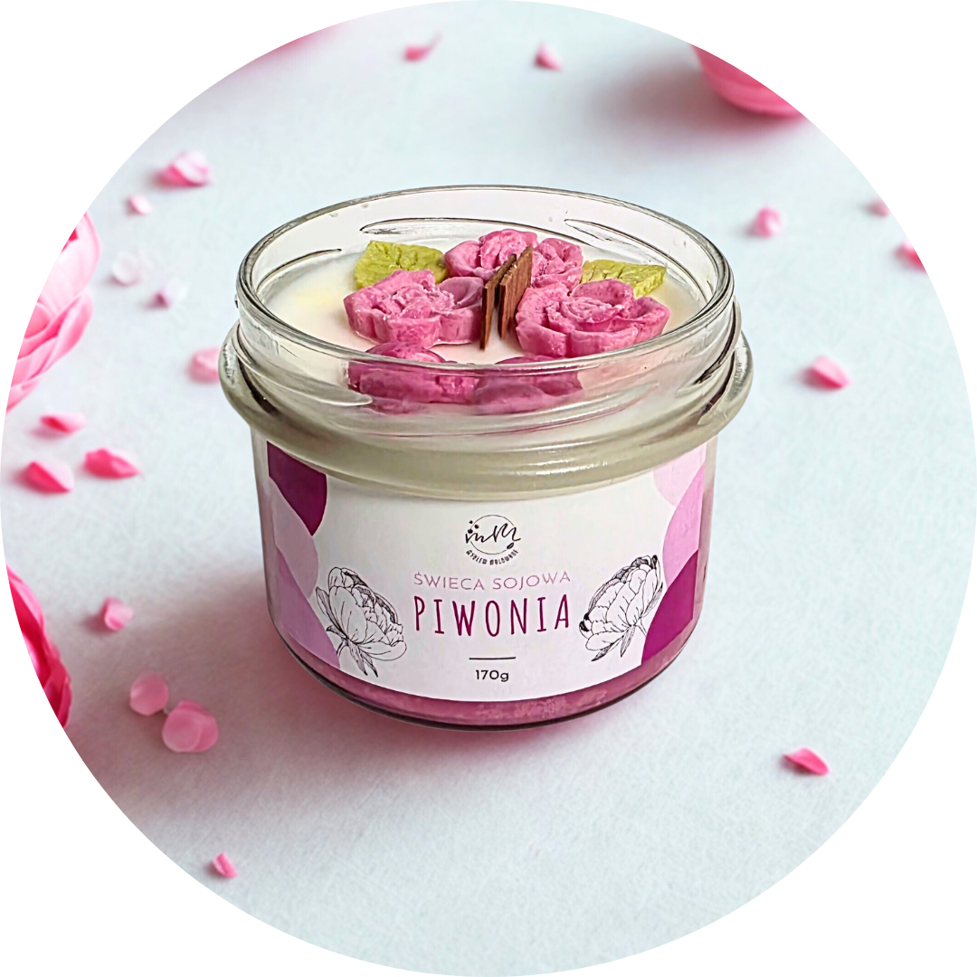 NOWA ODSŁONA! Świeca sojowa Piwonia - 3 warianty