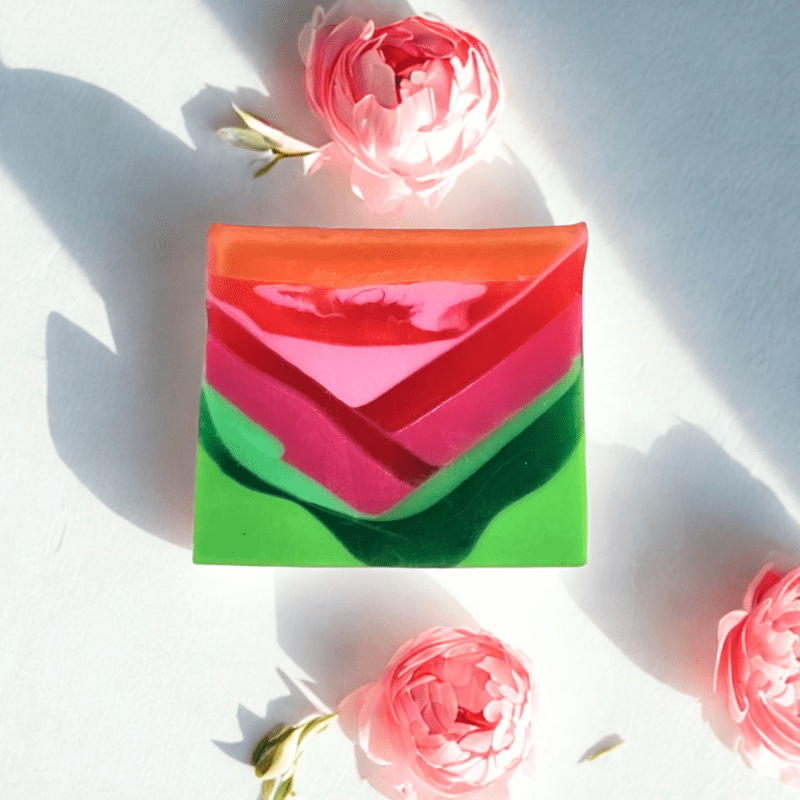 Mydło glicerynowe Zmysłowe Piwonie kostka