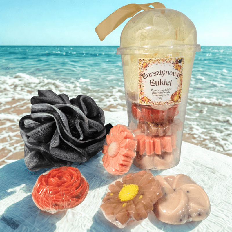 Zestaw mydełek glicerynowych Bursztynowy Bukiet 150g